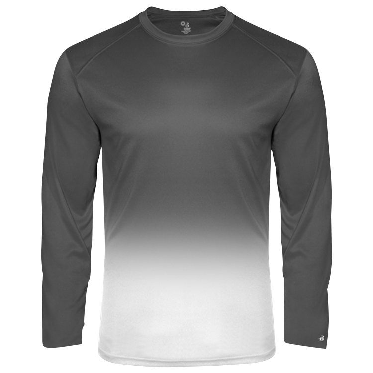 Mens 100% Polyester OMBRE Long Sleeves Men's Longsleeves