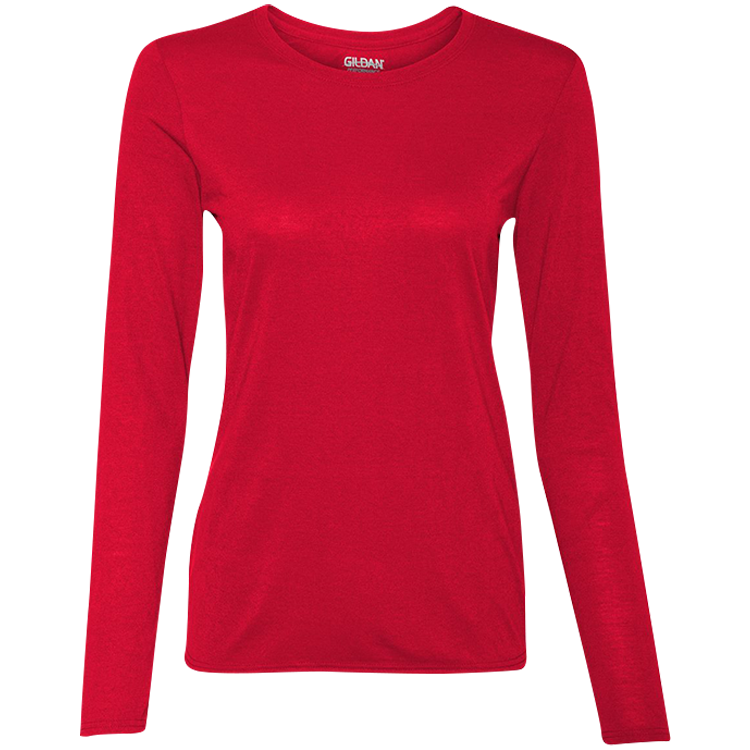 Women's 100% Polyester Long Sleeves Gildan 42400L Women's 100% Polyester Long Sleeves Gildan 42400L