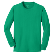 Boy's 100% Cotton Long Sleeves Port And Company PC54YLS Boy's 100% Cotton Long Sleeves Port And Company PC54YLS