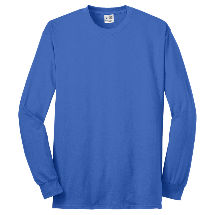 Men's 50/50 Cotton/Polyester Long Sleeves Port And Company PC55LST Men's 50/50 Cotton/Polyester Long Sleeves Port And Company PC55LST