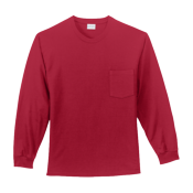 Men's 100% Soft Spun Cotton Pocket Longeleeve Port & Company PC61LSPT Men's 100% Soft Spun Cotton Pocket Longeleeve Port & Company PC61LSPT