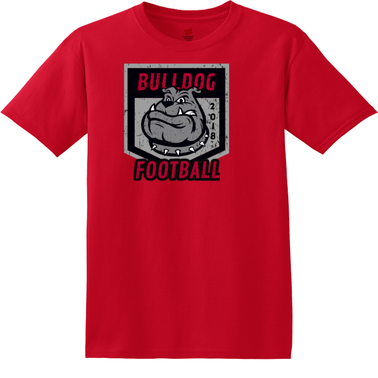BulldogFootballTShirtsMen's 100 Cotton TShirts Hanes 5280
