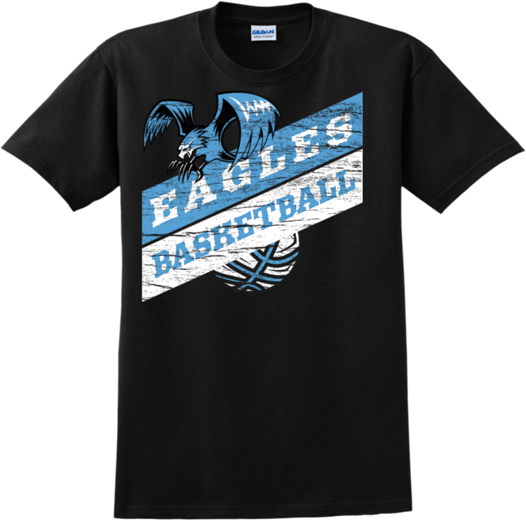 Eagles-Basketball-T-ShirtsAdult 100% Cotton T-Shirts Gildan 2000