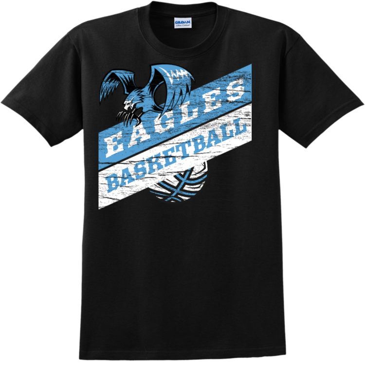 EaglesBasketballTShirtsAdult 100 Cotton TShirts Gildan 2000