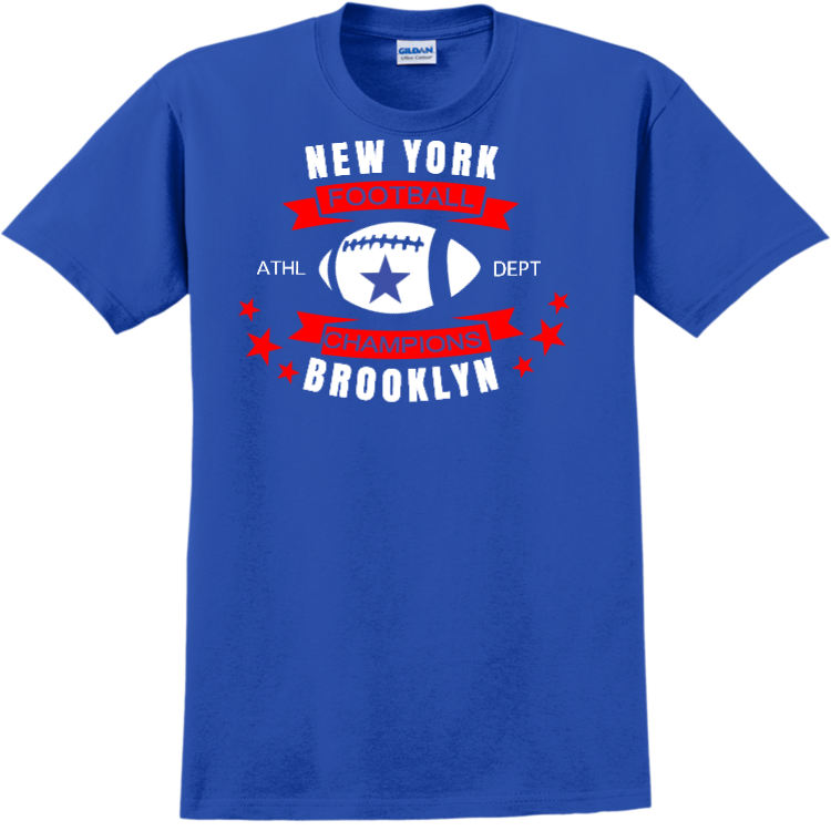 NewYorkFootballFanTshirtsAdult 100 Cotton TShirts Gildan 2000