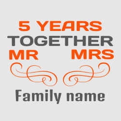 5 Years Together - Anniversary T-shirts