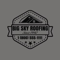  Big Sky Roofing 1 (800) 555-1111 Since 1992   - Roofing T-shirts