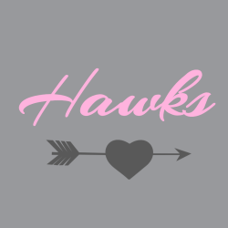 Hawks Arrow Heart T Shirts