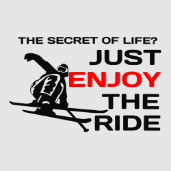 The Secret Of Life? Just Enjoy The Ride  - Skiing T-shirts