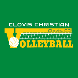 Volleyball Clovis Christian Clovis, Ca - Volleyball T-shirts