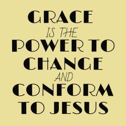 Grace is the power to change and conform to jesus - Christian T-shirts