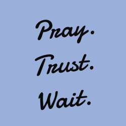 Pray trust wait - Christian T-shirts