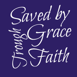 Saved by grace trough faith - Christian T-shirts
