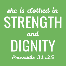 She is clothed in strength and dignity - Christian T-shirts