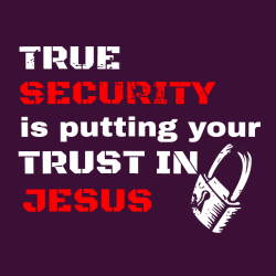 True Security Is Putting Your Trust In Jesus  - Christian T-shirts