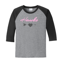 Hawks Arrow Heart T Shirts