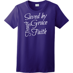 Saved by grace trough faith - Christian T-shirts