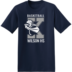 wilson high school basketball shirt designs t shirts Men's 50/50 Cotton/Polyester T-Shirts Hanes 5170