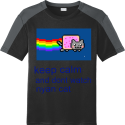 keep-calm--and-dont-watch-nyan-cat DISCONTINUED Boy's 100% Polyester T-Shirts Sport-Tek YST354