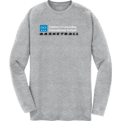 MS--BASKETBALL---Gray Boy's 100% Polyester Long Sleeves Sport-Tek YST700LS