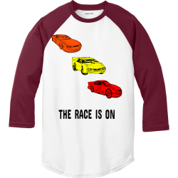 THE-RACE-IS-ON DISCONTINUED Boy's 100% Polyester Long Sleeves Sport-Tek YST205