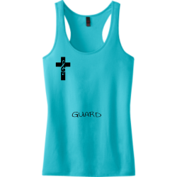 COLOR-GUARD-EMMA-FAN-IDEA Junior's 50/50 Cotton/Poly Tank Tops District Threads DT237