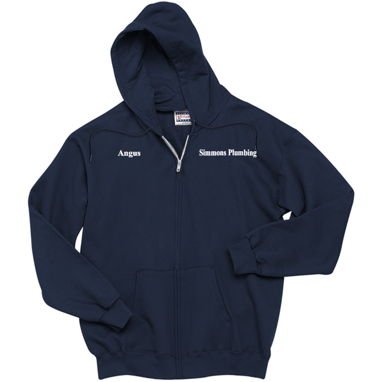 Simmons Plumbing Angus Men's 100 Cotton Hoodies Hanes F283