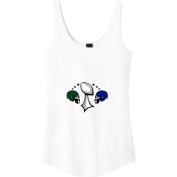 jets-Giants Jen Junior's 100% Cotton Tank Tops District Threads DT2500