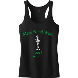 Mars-Need-Women Junior's 50/50 Cotton/Poly Tank Tops District Threads DT237