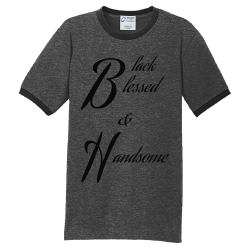 B--H-lack-lessed-andsome Men's 100% Cotton T-Shirts Port And Company PC54R