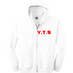 Drip-white-and-red Men's 50/50 Cotton/Polyester Hoodies Gildan 18600