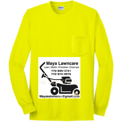 Maya-lawncare Joeâ€™s Men's 100% Cotton Long Sleeves Gildan 2410
