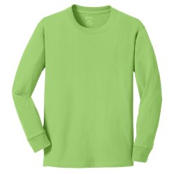 Create Boy's 100% Cotton Long Sleeves Port And Company PC54YLS