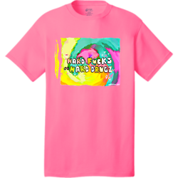 â€œHARD-FUCKS-ON-HARD-DRUGZâ€-PINK-T-SHIRT Men's 100% Cotton T-Shirts Port And Company PC54