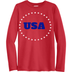Usa Men's 100% Polyester Long Sleeves Gildan 42400