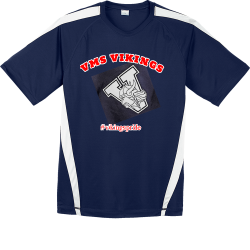VMS-VIKINGS--vikingspride navy-t-shirt-designsMen's 100% Polyester T-Shirts Sport-Tek ST351