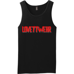 LOVETTWEAR-TANK-BLACK TURN  UP Men's 100% Cotton Tank Tops District Threads DT5300