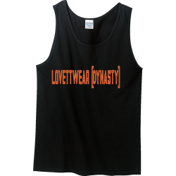 BLACK-AND-ORANGE-LOVETTWEAR-DYNASTY-TANK when i'm 64 Men's 100% Cotton Tank Tops Gildan 2200