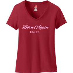 Born-Again-John-33 Football-mom12-T-ShirtsWomen's 100% Cotton T-Shirts