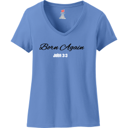 Born-Again-John-33 Football-mom12-T-ShirtsWomen's 100% Cotton T-Shirts