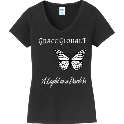 Grace-Global-Radio--A-Light-in-a-Dark-World Barbara Women's 100% Cotton T-Shirts Port And Company LPC450V