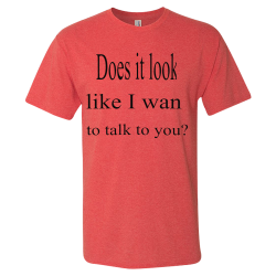 Does-it-look-like-I-want-to-talk-to-you Design Your Own Screen Printed T-shirt | Mens Jerzees Triblend T-Shirt 601mr