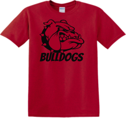 Bulldogs Men's 100% Cotton T-Shirts Gildan 5000