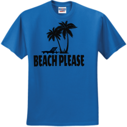 Beach Men's 50/50 Cotton/Polyester T-Shirts Jerzees 29M