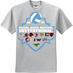PEARL-HIGH-SCHOOL-INVITATIONAL-20-22 Men's 50/50 Cotton/Polyester T-Shirts Jerzees 29M
