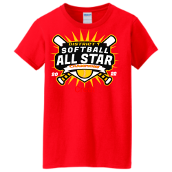 District-1-champions Camp Women's 100% Cotton T-Shirts Gildan 5000L