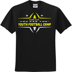 CAMP-CAM--YOUTH-FOOTBALL-CAMP-20-22-YOU-CAN-TOO Men's 50/50 Cotton/Polyester T-Shirts Jerzees 29M