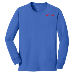 Kiki Boy's 100% Cotton Long Sleeves Port And Company PC54YLS