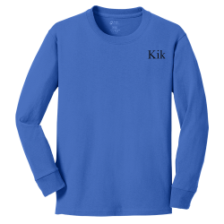 Kiki Boy's 100% Cotton Long Sleeves Port And Company PC54YLS