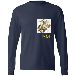 Perry-USMC Adult 100% Cotton Long Sleeves Men's Longsleeves